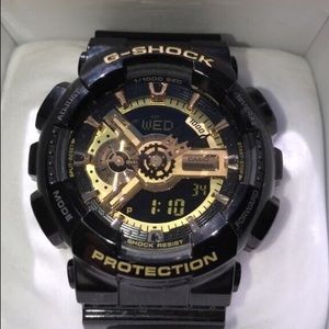 Black and Gold Casio G-Shock Watch